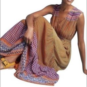 Anthropologie multicolored maxi dress